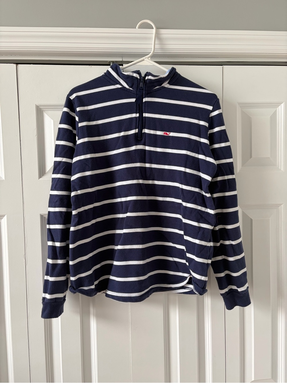 Vineyard Vines Navy, White & Red Striped Polo